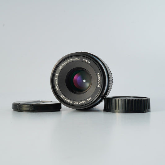 MINOLTA MD MACRO ROKKOR 100mm F/4 + 1:2-1:1 Extension Tube 単焦点レンズ