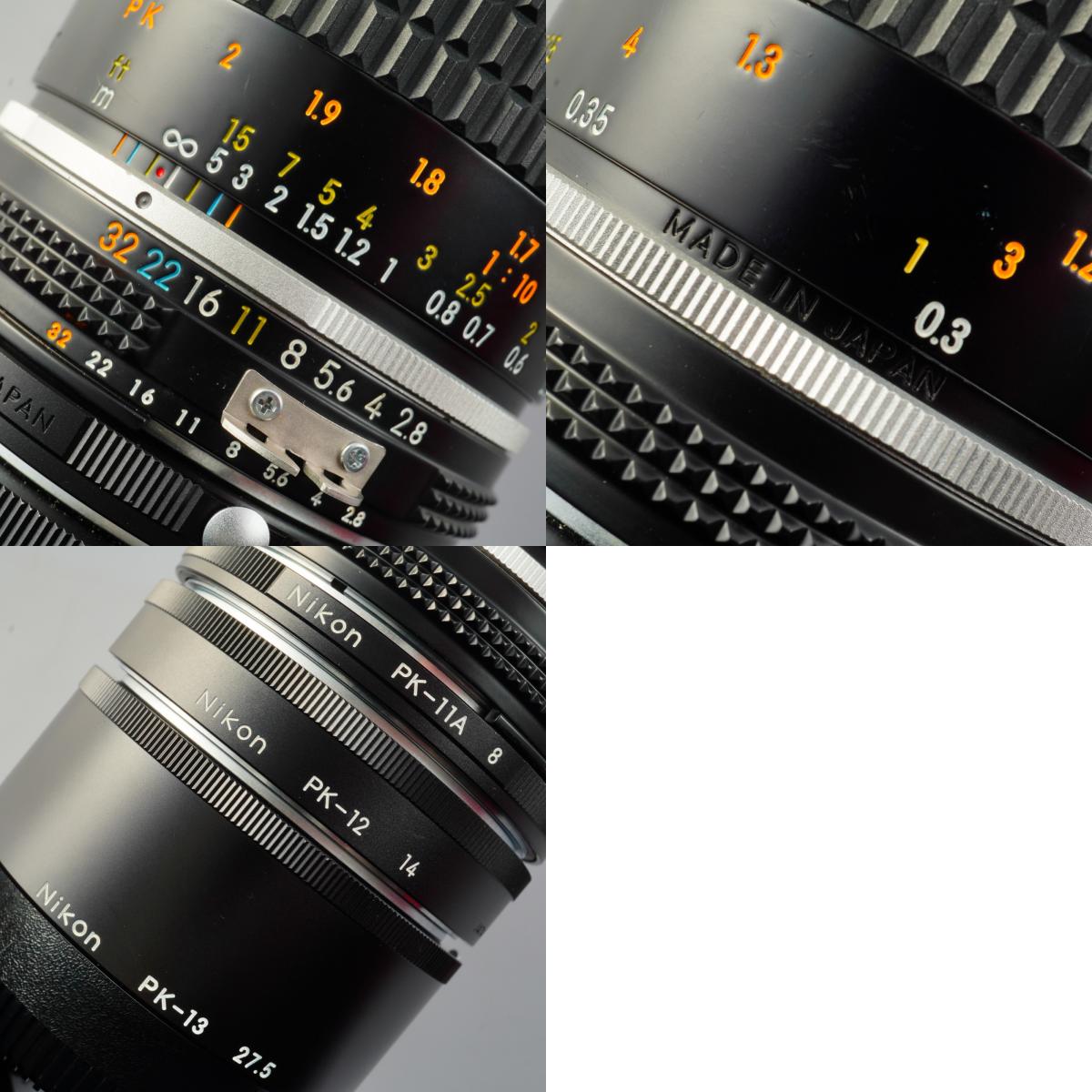 Nikon Ai-s Micro NIKKOR 55mm F/2.8 + PK-13-12-11A マクロレンズ