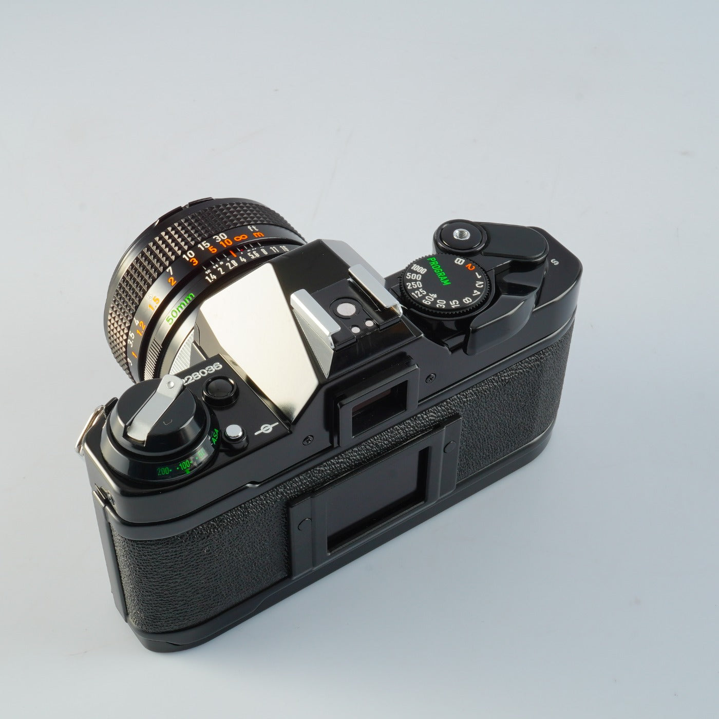 【SERVICED & TESTED】 Canon AE-1 Program Black + FD 50mm F/1.4 S.S.C. MF フィルム一眼レフカメラ