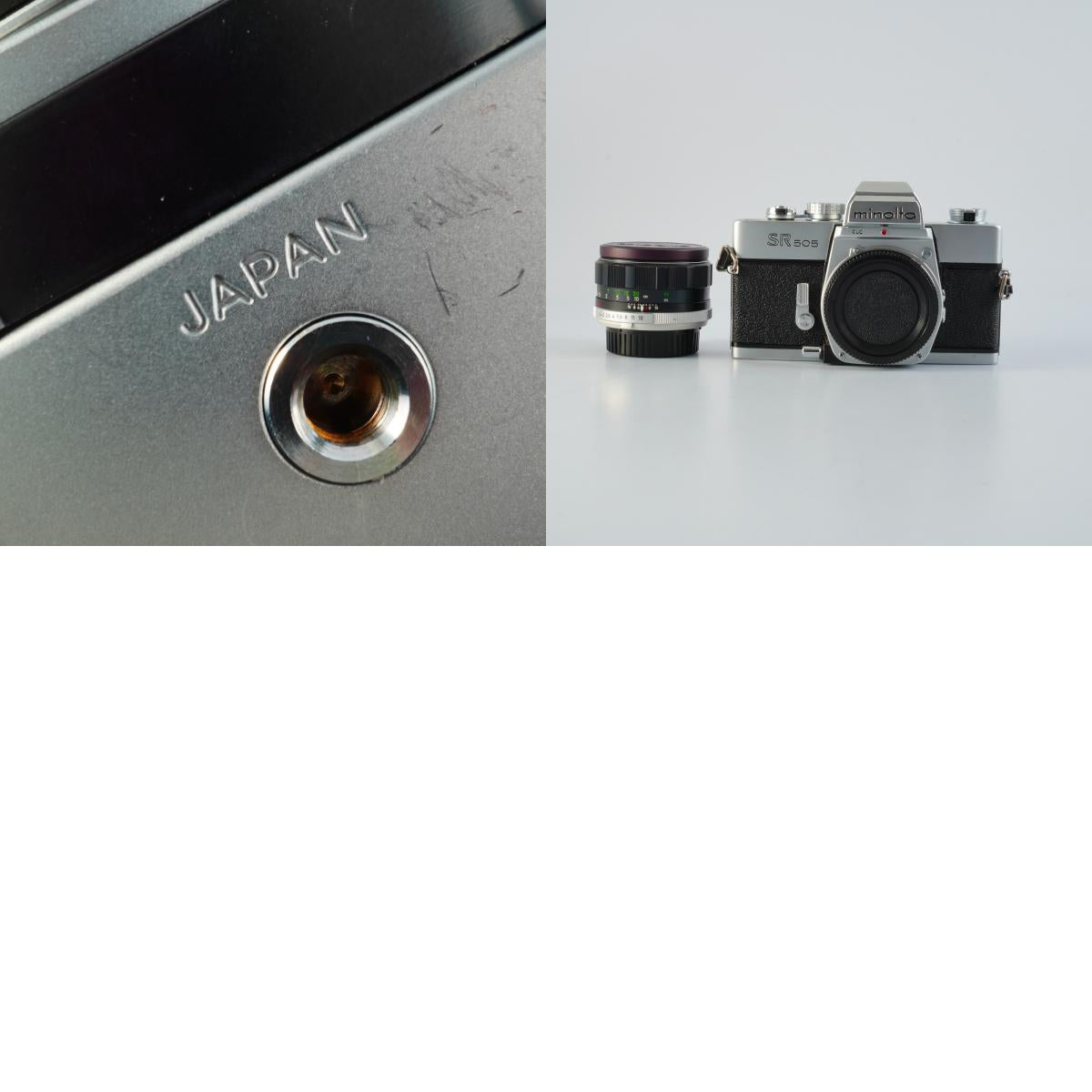 MINOLTA SR 505 Silver + MC Rokkor-PF 58mm F/1.4 MF フィルム一眼レフカメラ