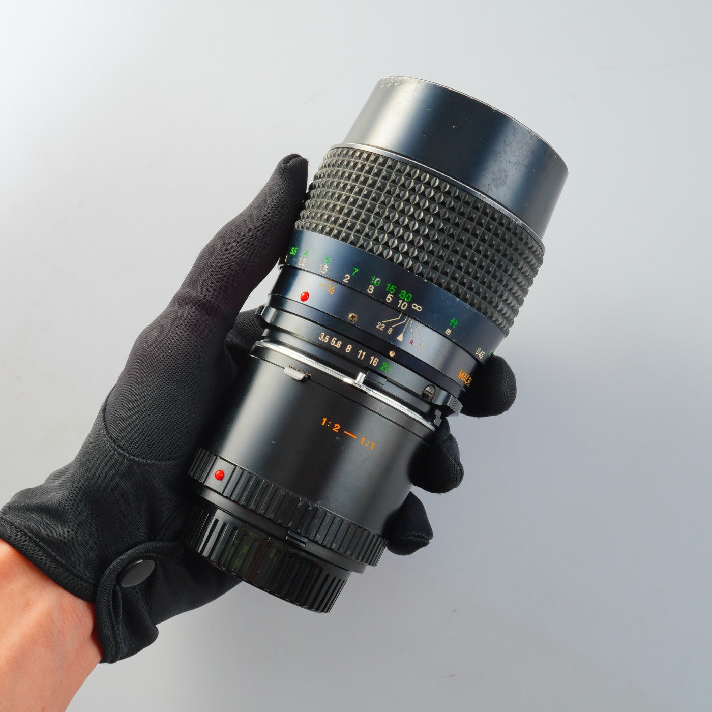 MINOLTA MD MACRO ROKKOR 100mm F/3.5 + 1:2-1:1 Extension Tube 単焦点レンズ