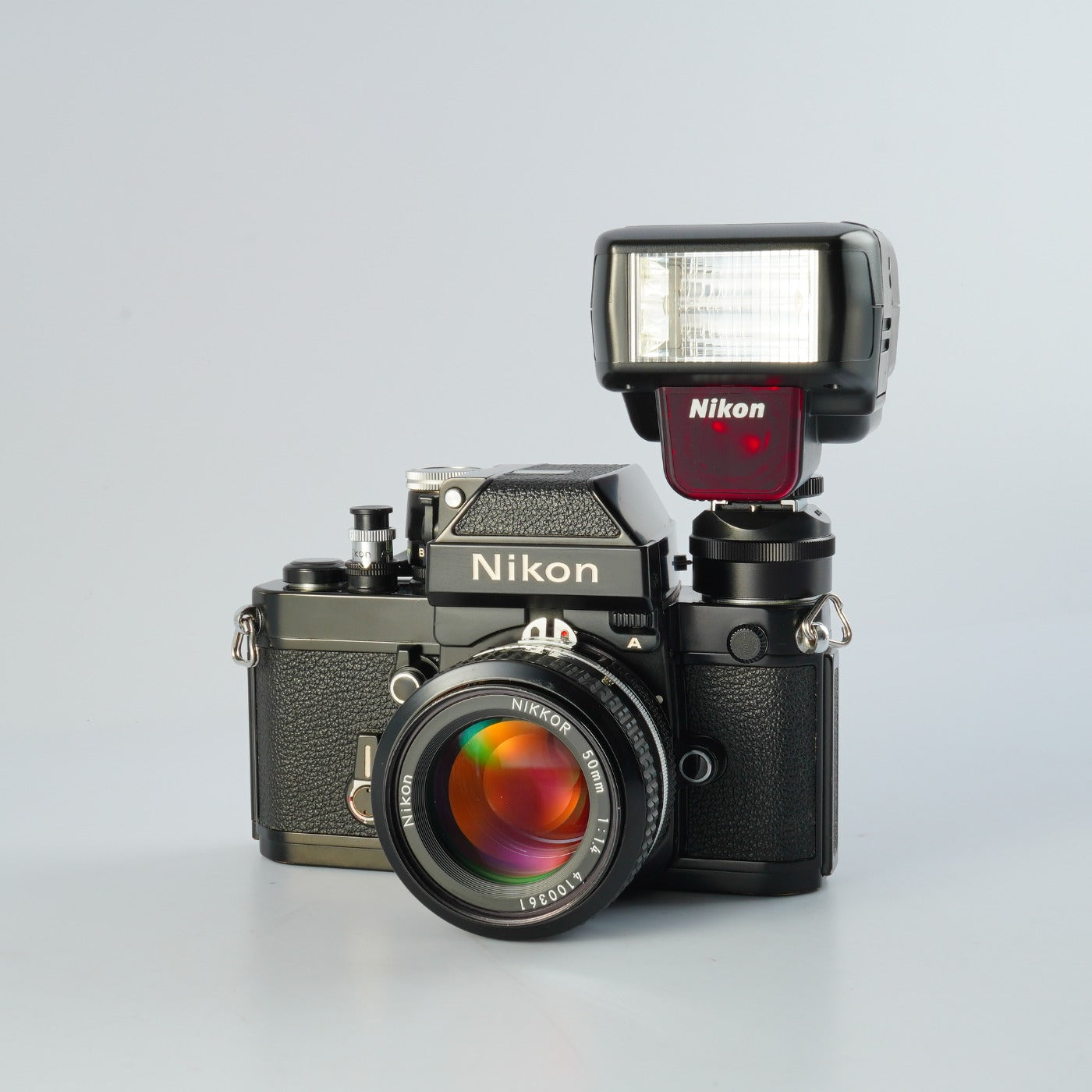 【SERVICED】 Nikon F2 Photomic A DP-11 Black + NIKKOR Ai 50mm F/1.4 + AS-1+ SB-23 MF フィルム一眼レフカメラ