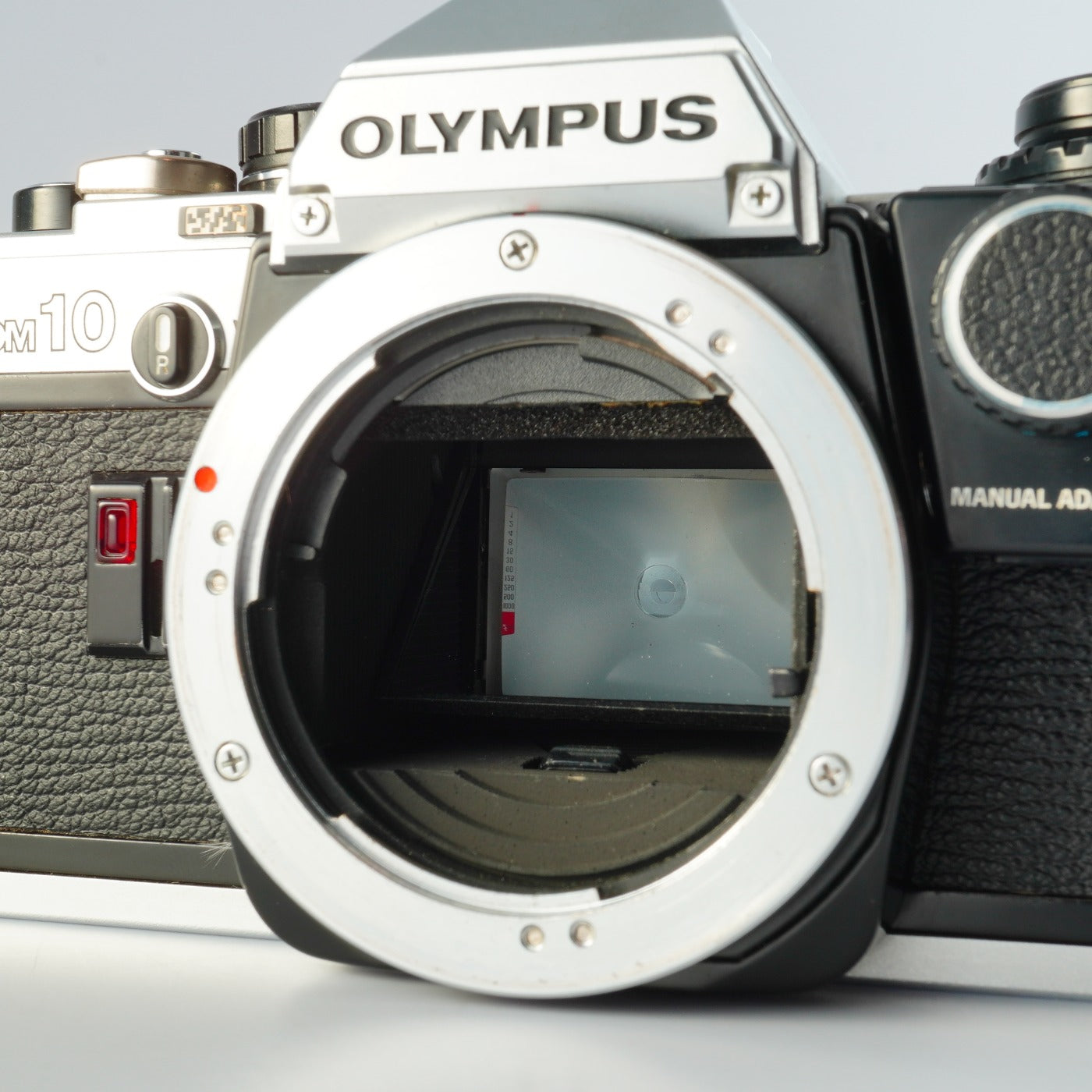 【SERVICED】 OLYMPUS OM-10+ F. ZUIKO AUTO-S 50mm F1.8 + Manual Adapter MF フィルム一眼レフカメラ