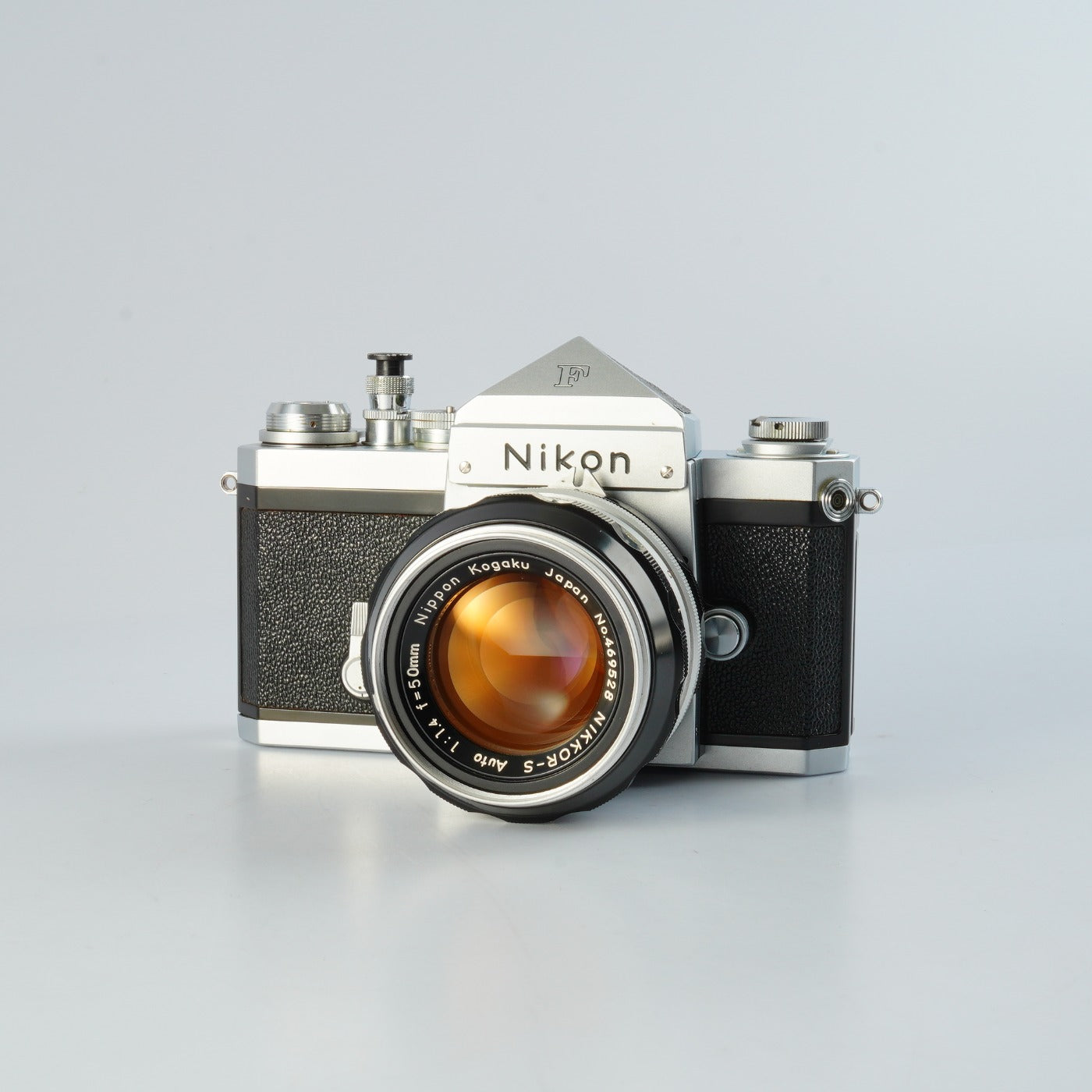 【Serviced】 Nikon F Eyelevel Silver + NIKKOR 50mm F/1.4 MF フィルム一眼レフカメラ
