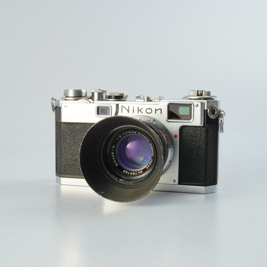 【Serviced】 Nikon S2 Black Dial Late Model レンジファインダーフィルムカメラ