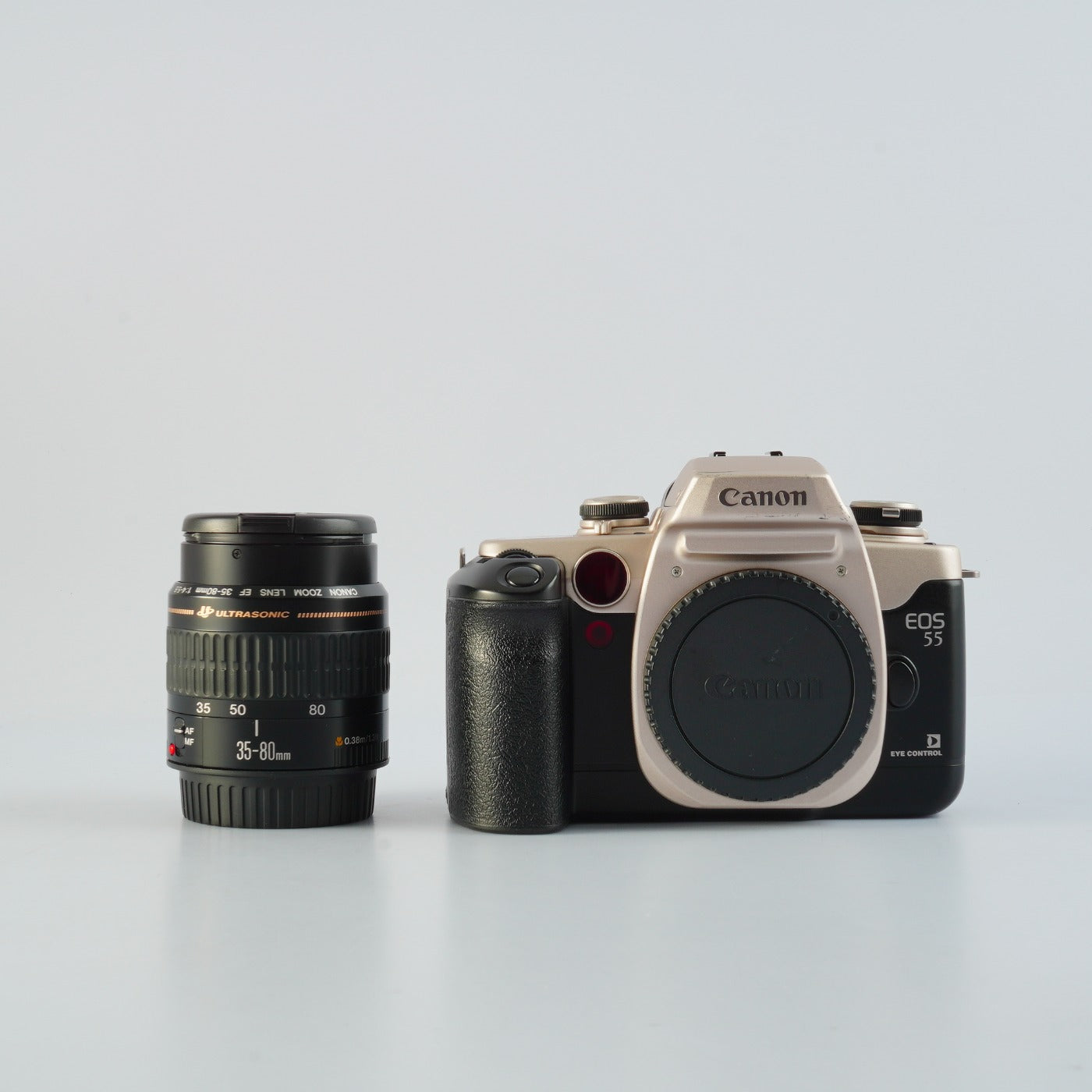 Canon EOS 55 (ELAN II) Gold ＋ EF 35-80mm F/4-5.6 USM AF フィルム一眼レフカメラ