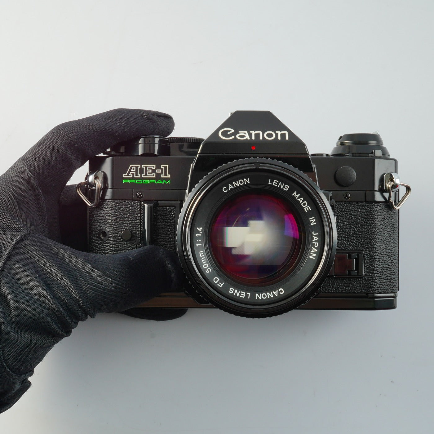 【CLA’d】 Canon AE-1 Program Black + New FD 50mm F/1.4 MF フィルム一眼レフカメラ