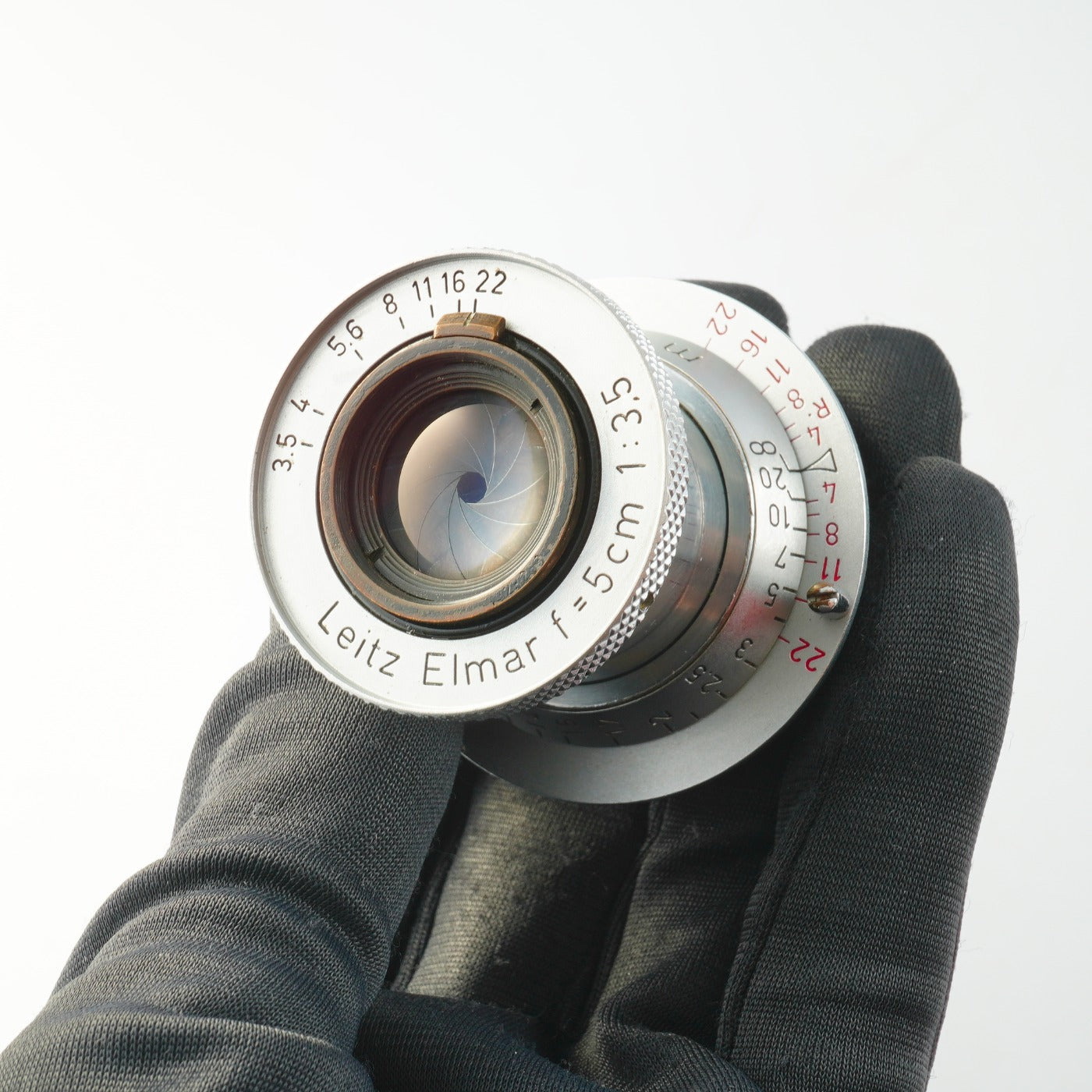 Leica Leitz Elmar Red Scale 5cm 50mm F/3.5 単焦点レンズ
