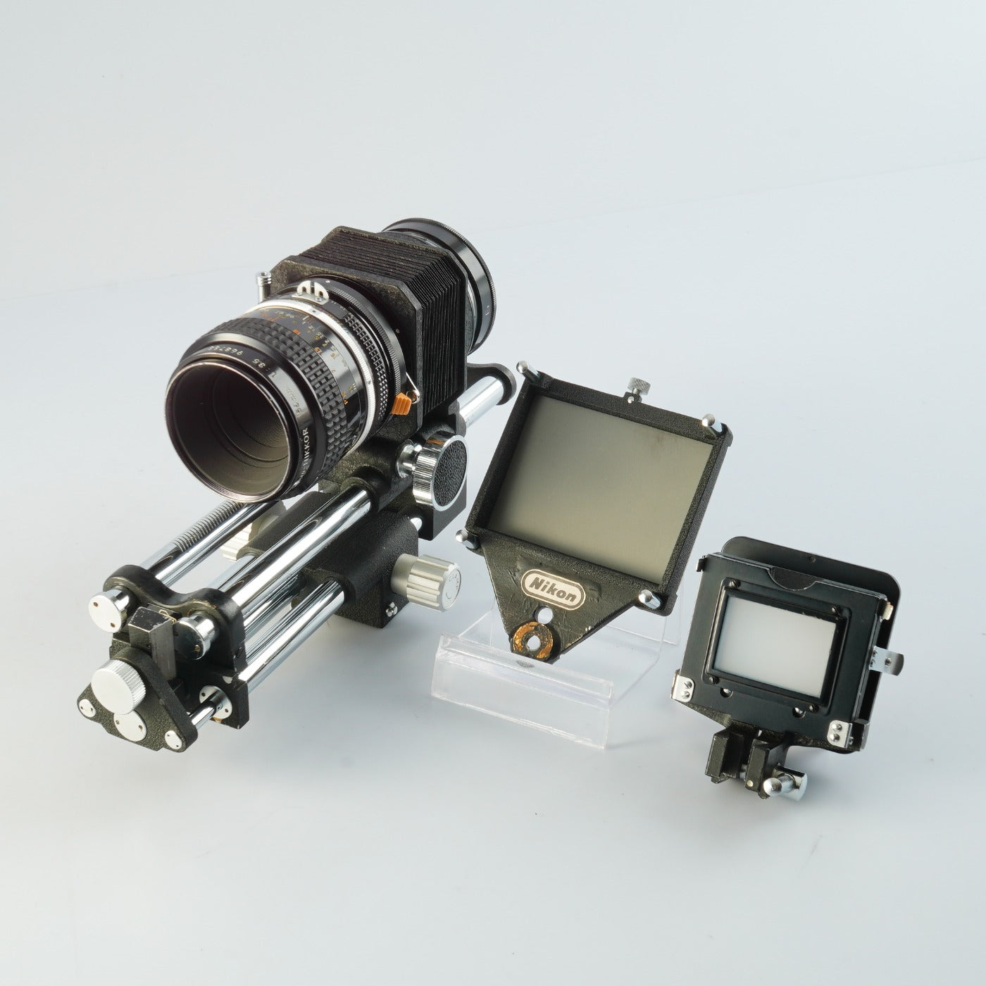 Nikon F Bellows Focusing Attachment Model II + Micro-NIKKOR 55mm F/3.5 カメラ関連アクセサリー