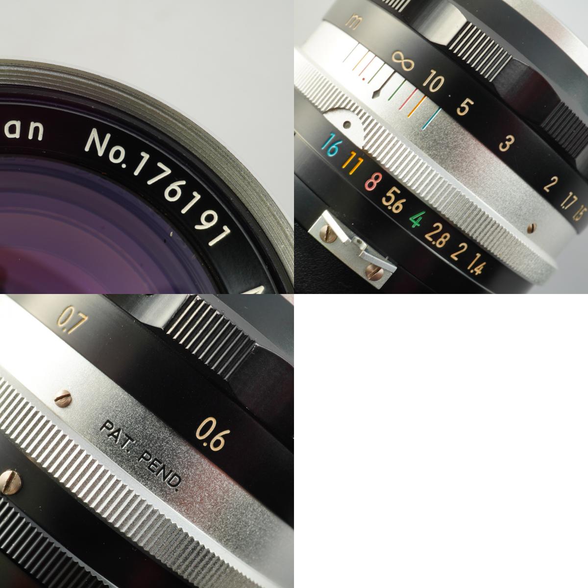 Nikon 非Ai Nikkor-S Auto 5.8cm 58mm F/1.4 PAT PEND 単焦点レンズ