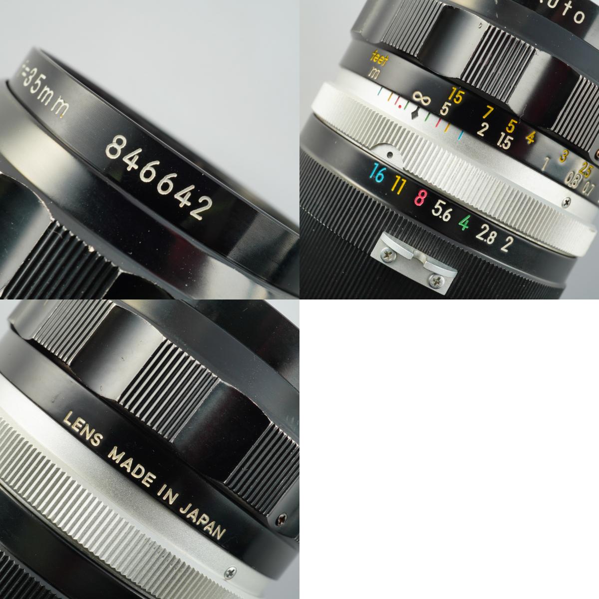 Nikon 非Ai NIKKOR-O.C Auto 35mm F/2 単焦点レンズ