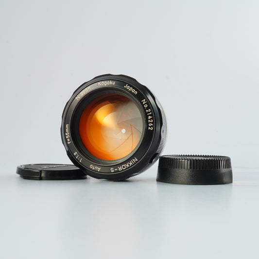 【Serviced】 Nikon 非Ai Nikkor-S Auto 55mm F/1.2 単焦点レンズ