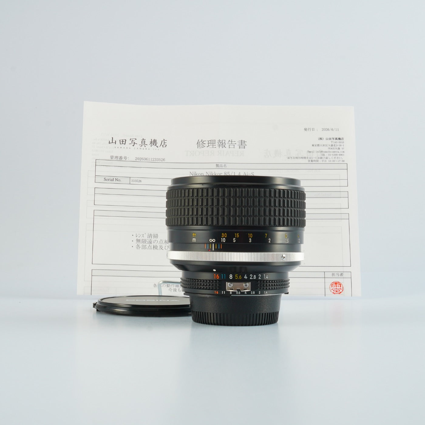 【Serviced】 Nikon Ai-S NIKKOR 85mm F/1.4 単焦点レンズ