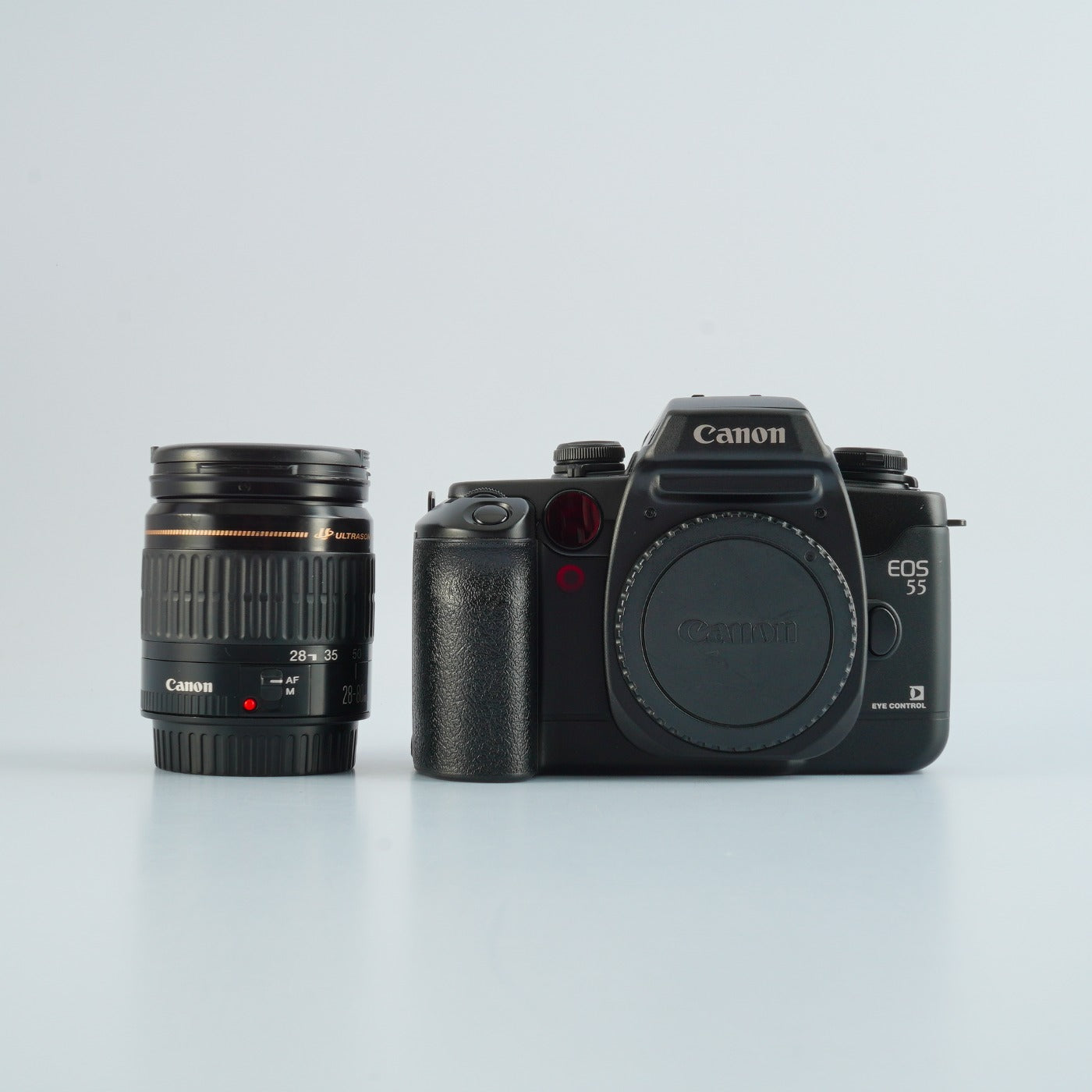 Canon EOS 55 (ELAN II) Black ＋ EF 28-80mm F/3.5-5.6 Ⅱ USM AF フィルム一眼レフカメラ