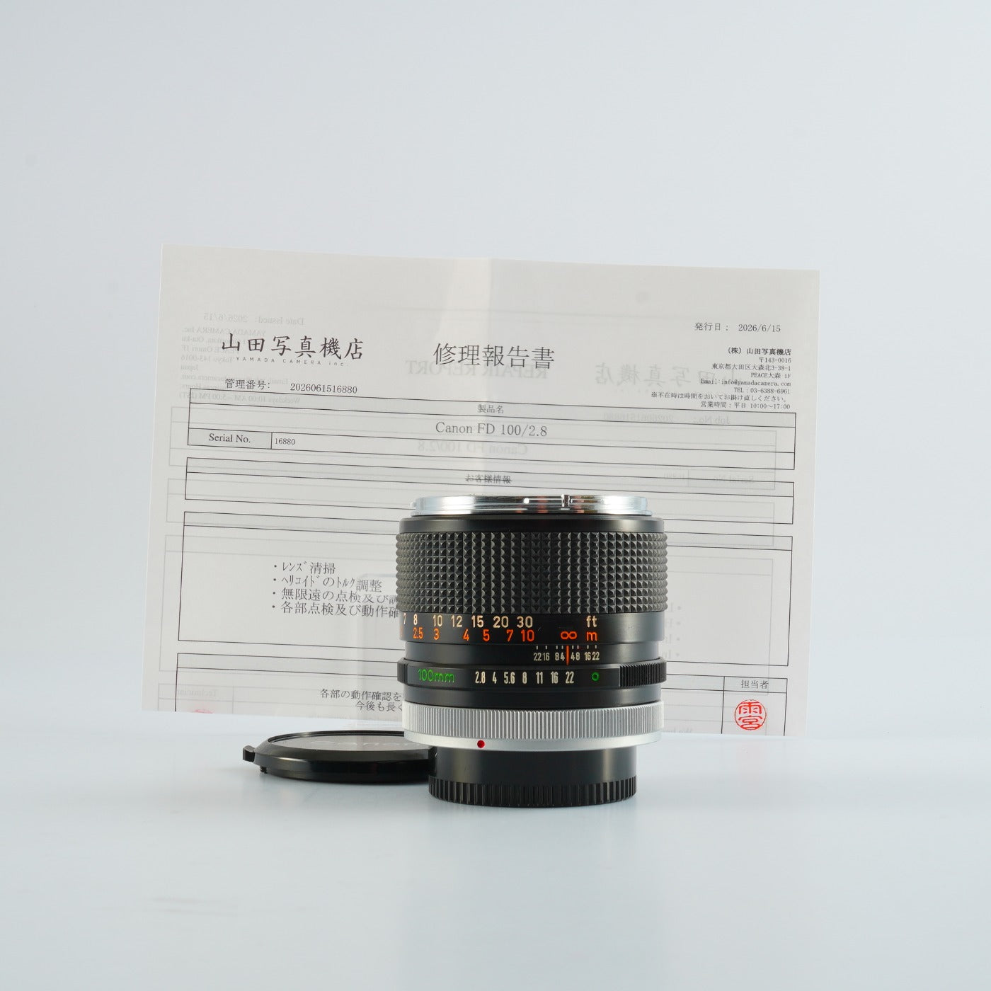 【Serviced】 Canon FD 100mm F/2.8 単焦点レンズ