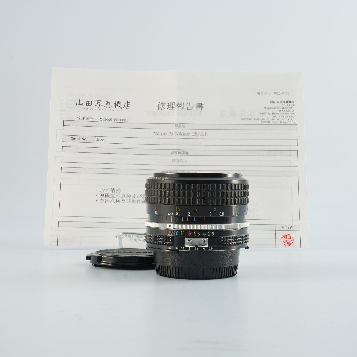 【Serviced】 Nikon Ai Nikkor 28mm F/2.8 単焦点レンズ