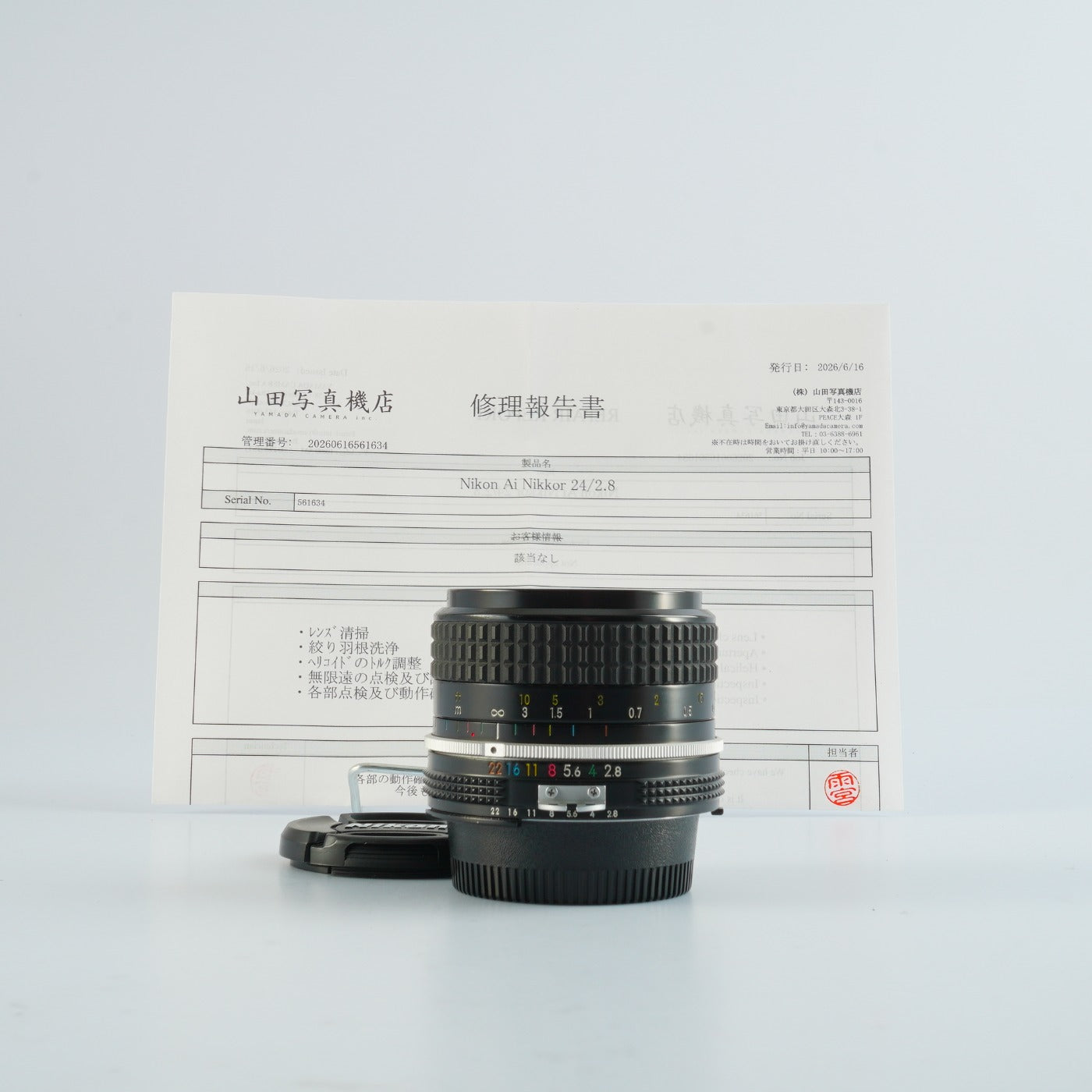 【Serviced】 Nikon Ai NIKKOR 24mm F/2.8 単焦点レンズ