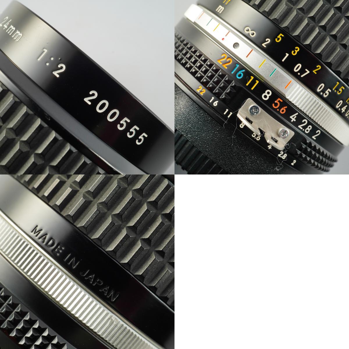 【Serviced】 Nikon Ai-S Nikkor 24mm F/2 単焦点レンズ