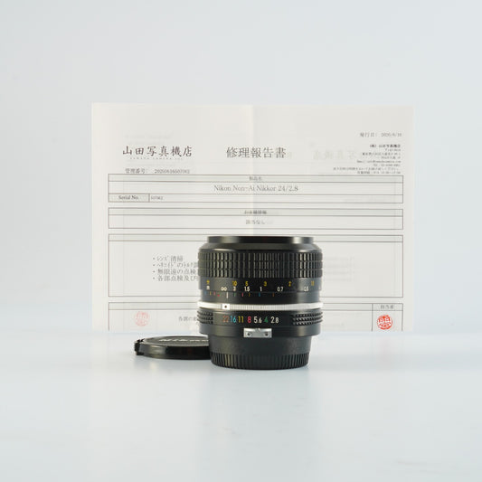 【Serviced】 Nikon 非Ai NIKKOR 24mm F/2.8 単焦点レンズ