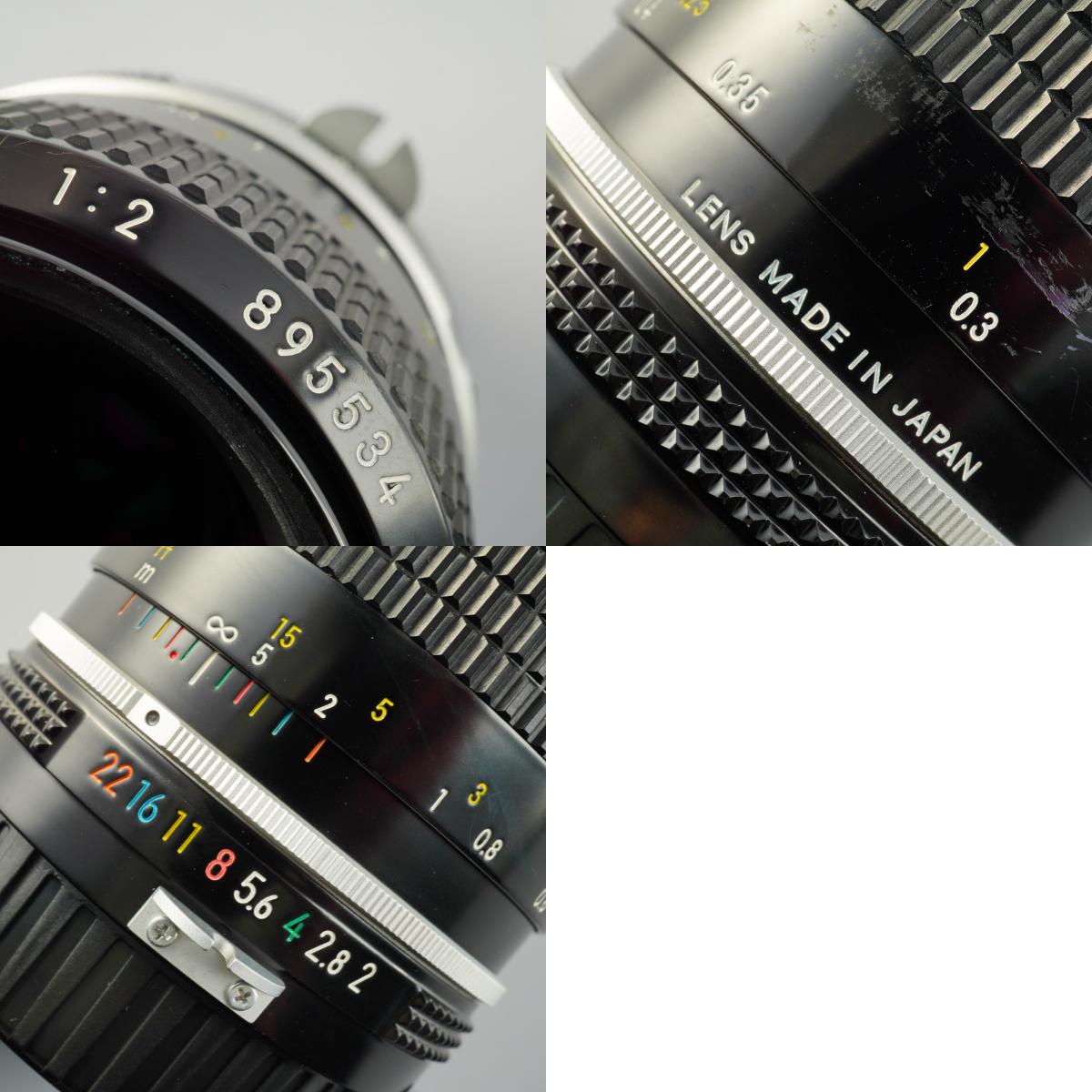 【Serviced】 Nikon 非Ai Nikkor 35mm F/2 単焦点レンズ