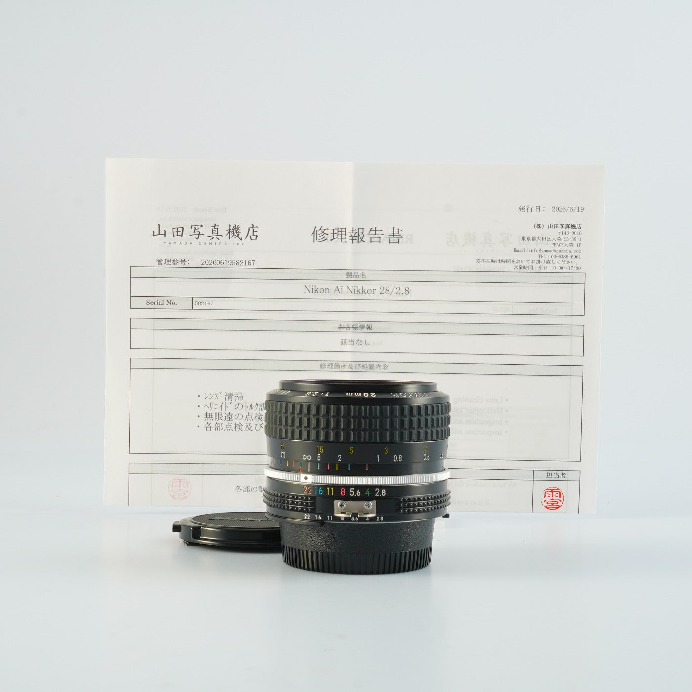 【Serviced】 Nikon Ai Nikkor 28mm F/2.8 単焦点レンズ