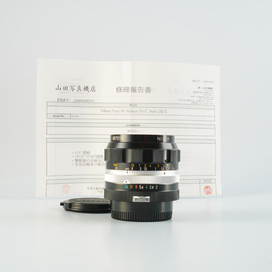 【Serviced】 Nikon 非Ai NIKKOR-O.C Auto 35mm F/2 単焦点レンズ