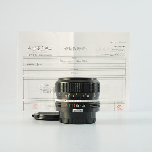 【Serviced】 Nikon 非Ai Nikkor 28mm F/2.8 単焦点レンズ