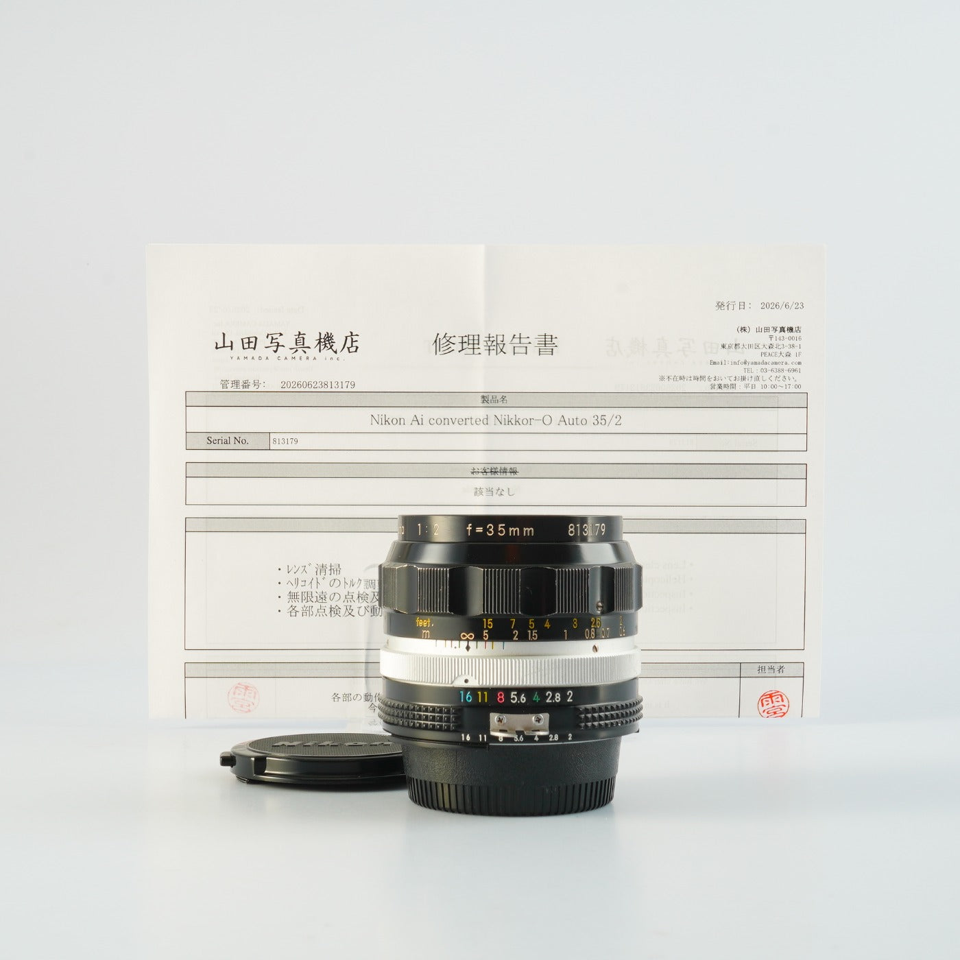 【Serviced】 Nikon Ai改 Nikkor-O Auto 35mm F/2 単焦点レンズ