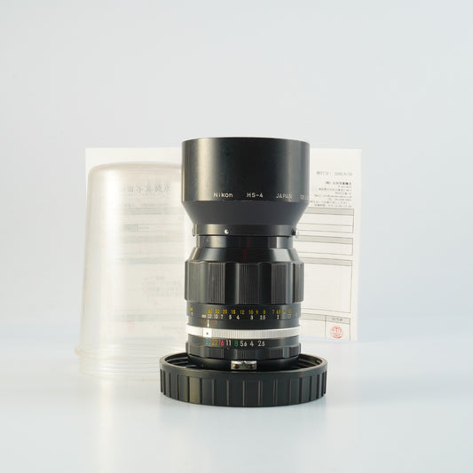 【Serviced】 Nikon 非Ai NIKKOR-P Auto 105mm F/2.5 単焦点レンズ