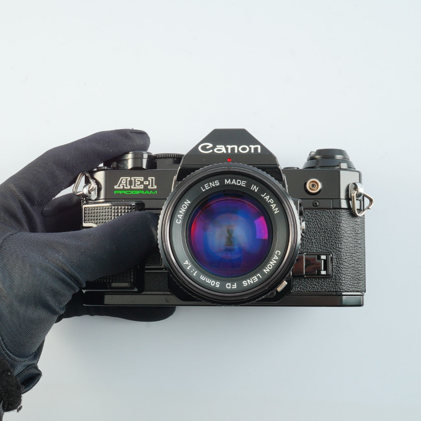【SERVICED】 Canon AE-1 Program Black + New FD 50mm F/1.4 MF フィルム一眼レフカメラ