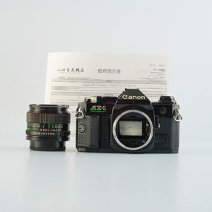 【SERVICED】 Canon AE-1 Program Black + New FD 50mm F/1.4 MF フィルム一眼レフカメラ