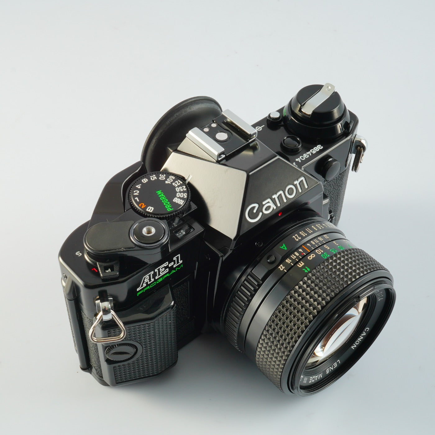 【SERVICED】 Canon AE-1 Program Black + New FD 50mm F/1.4 MF フィルム一眼レフカメラ