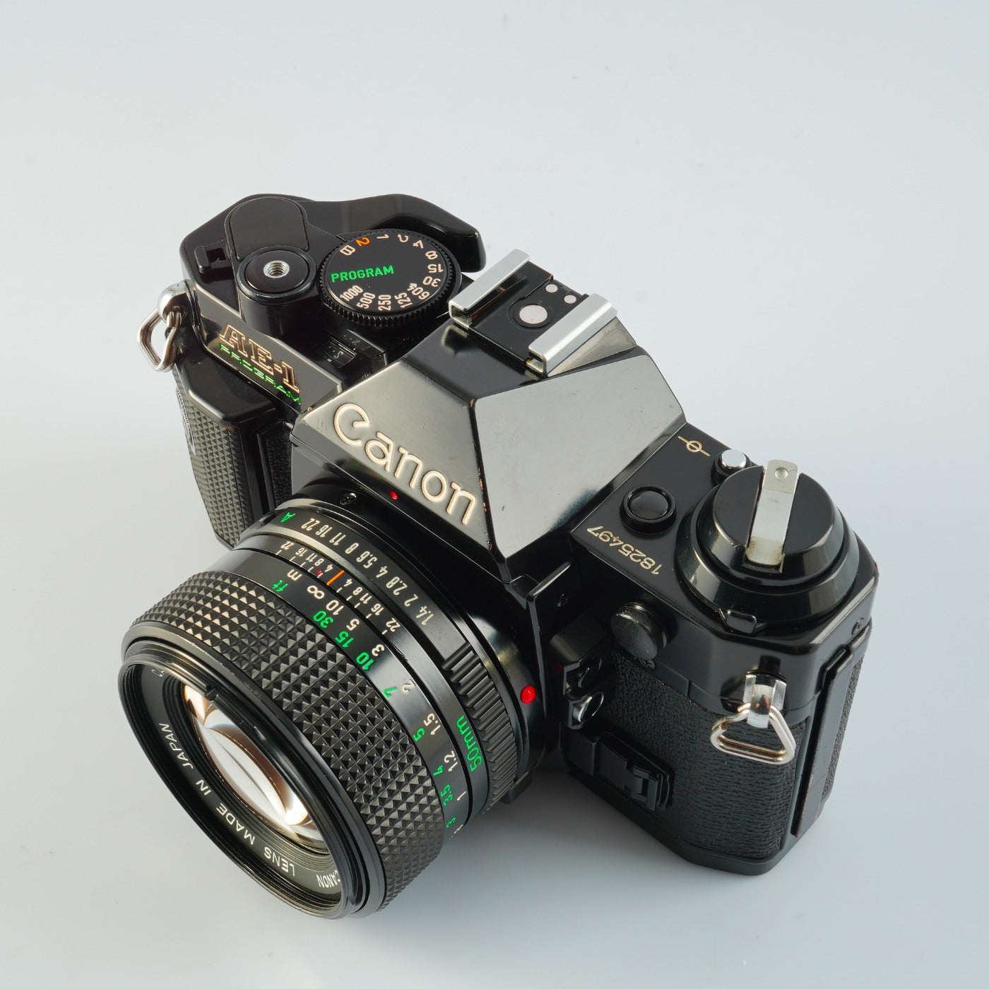 【SERVICED】 Canon AE-1 Program Black + New FD 50mm F/1.4 MF フィルム一眼レフカメラ