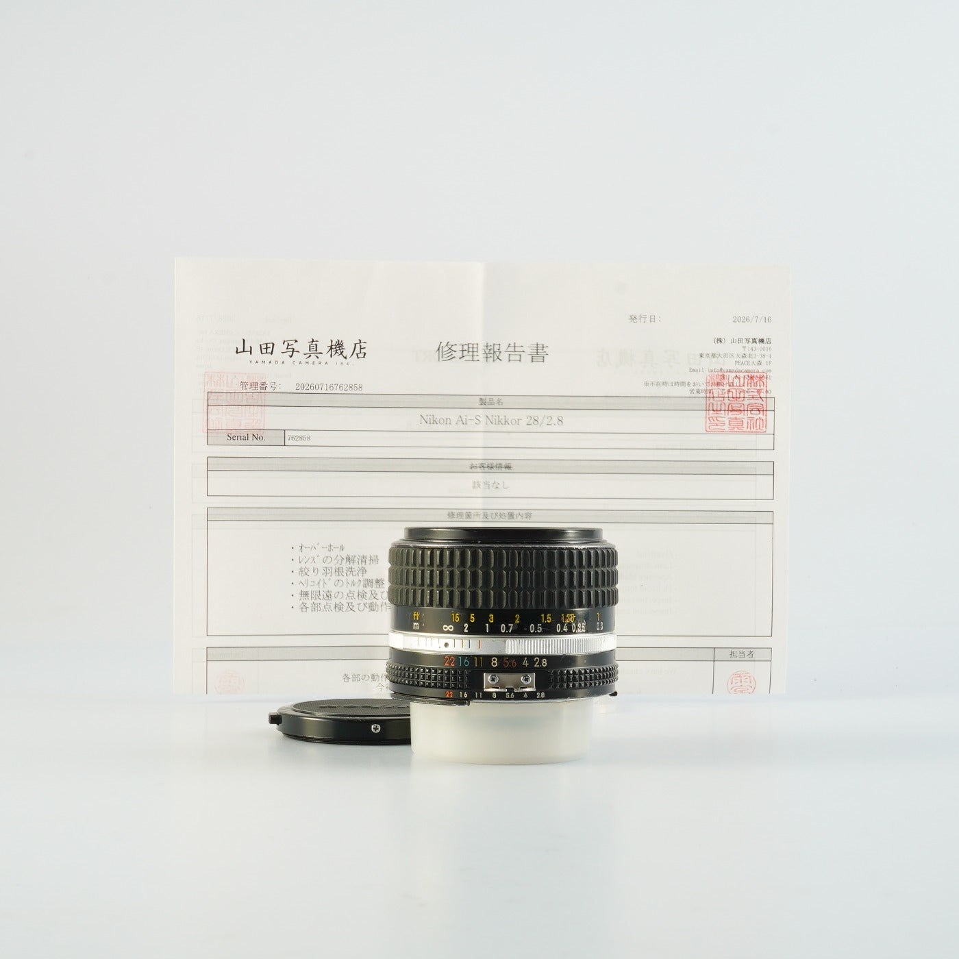 【Overhauled】 Nikon Ai-S NIKKOR 28mm F/2.8 単焦点レンズ