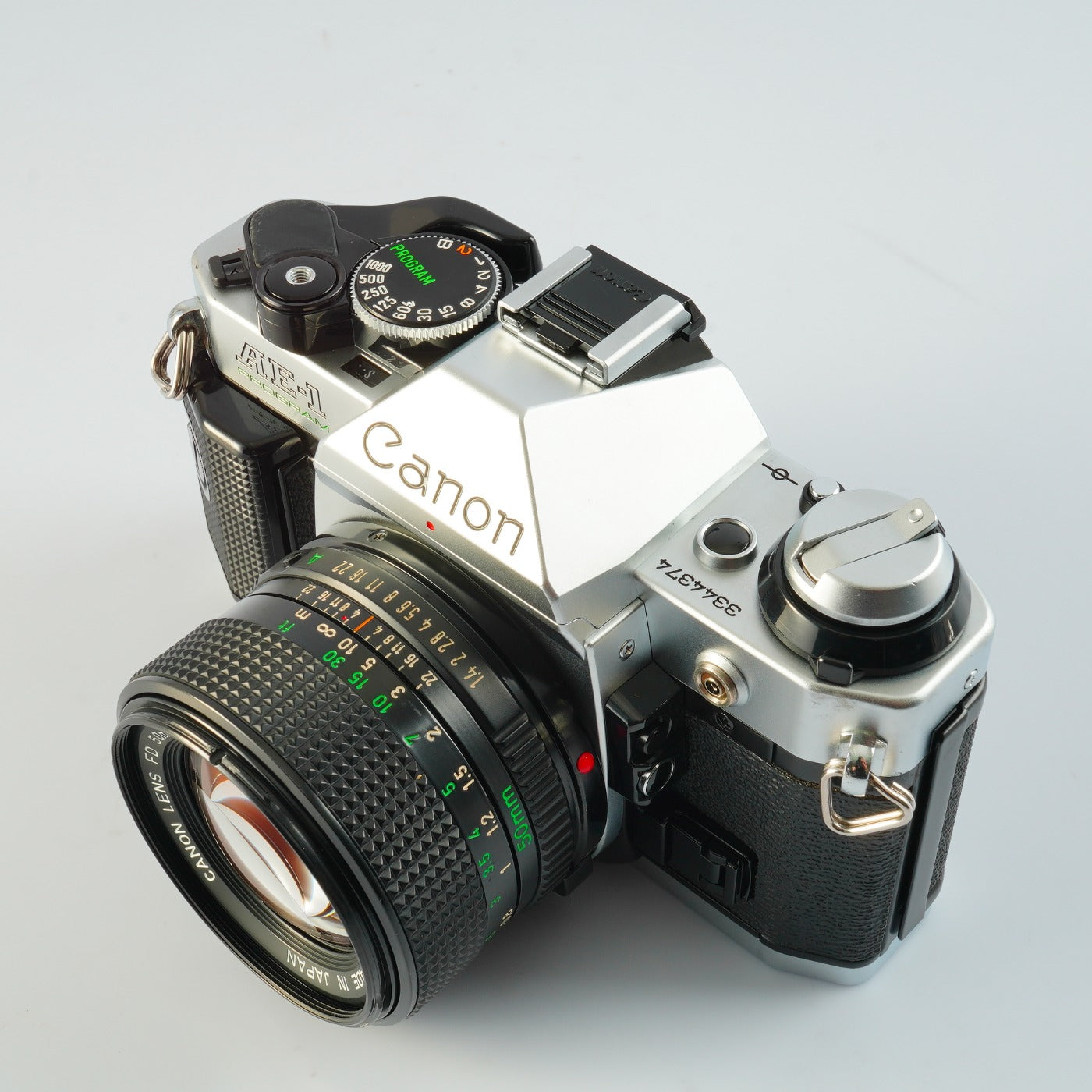 【SERVICED】 Canon AE-1 Program Black + New FD 50mm F/1.4 MF フィルム一眼レフカメラ