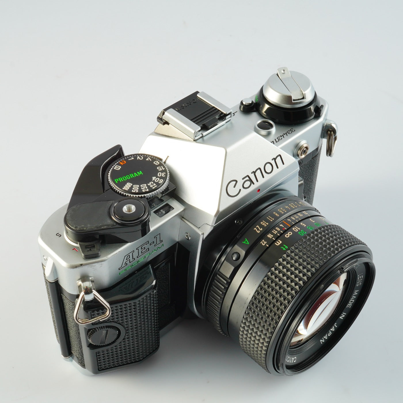 【SERVICED】 Canon AE-1 Program Black + New FD 50mm F/1.4 MF フィルム一眼レフカメラ