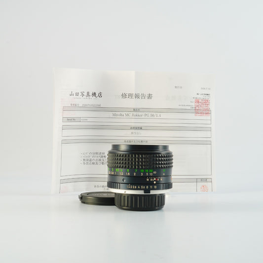 【Serviced】 MINOLTA MC ROKKOR PG 50mm F/1.4 単焦点レンズ