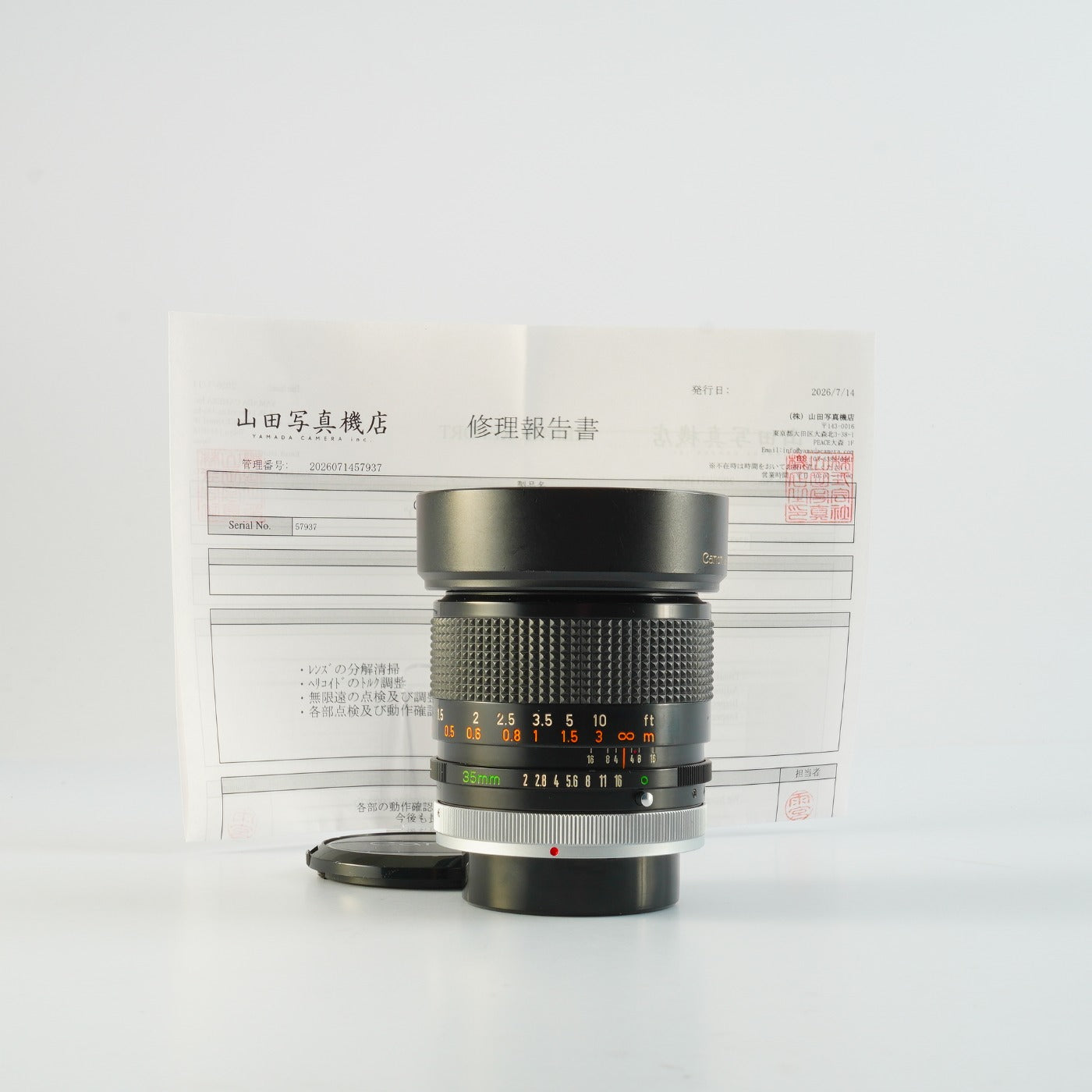 【Serviced】 Canon FD 35mm F/2 s.s.c. Concave "O" 単焦点レンズ