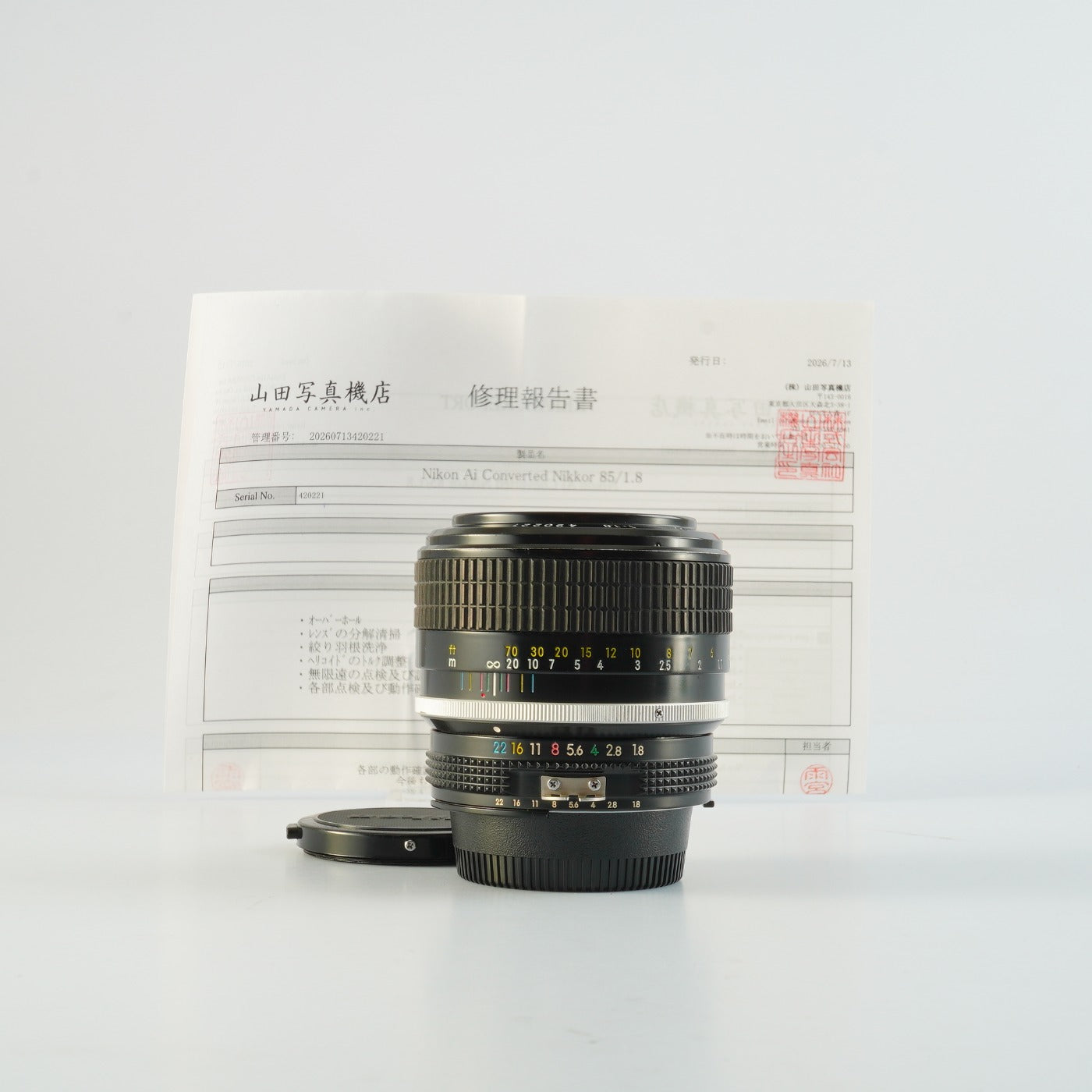【Overhauled】 Nikon Ai改 Nikkor 85mm F/1.8 単焦点レンズ