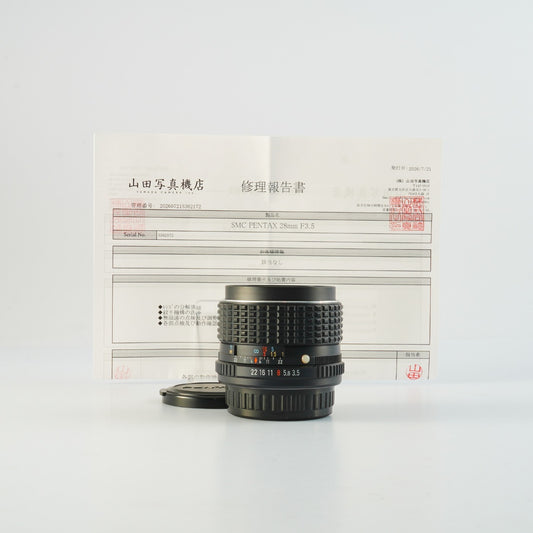 【Serviced】SMC PENTAX 28mm F/3.5 (Pentax K用) 単焦点レンズ