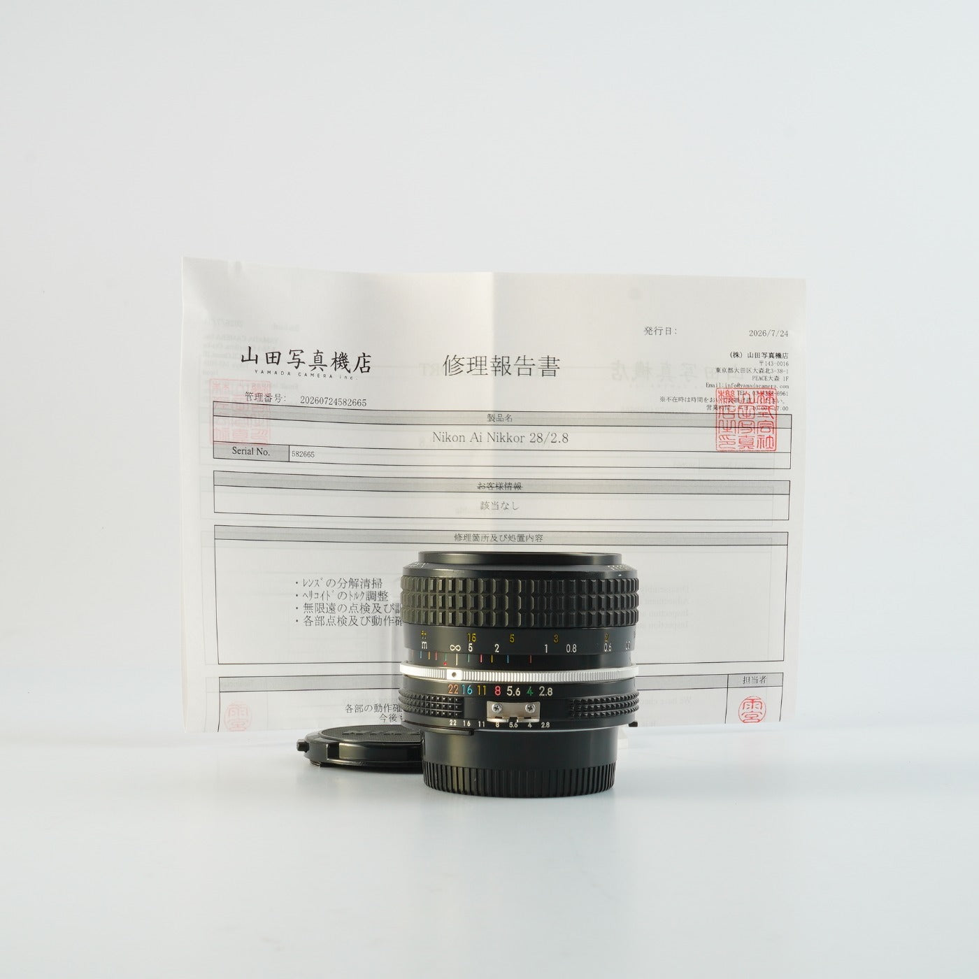 【Serviced】 Nikon Ai Nikkor 28mm F/2.8 単焦点レンズ