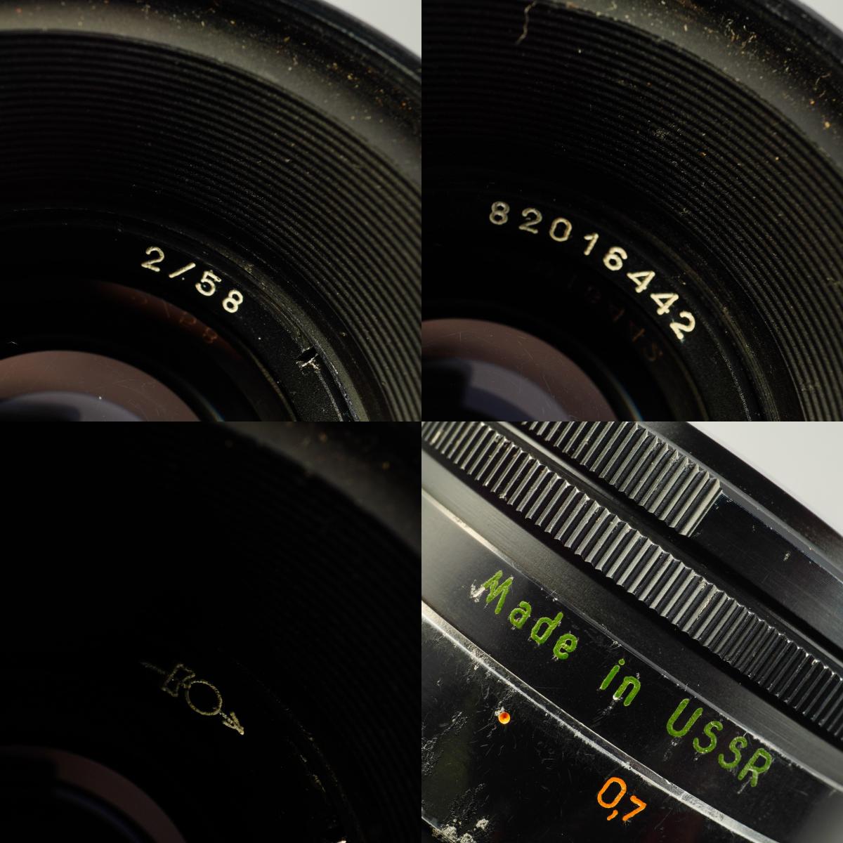 【Serviced】 HELIOS 44-2 58mm F/2 単焦点レンズ