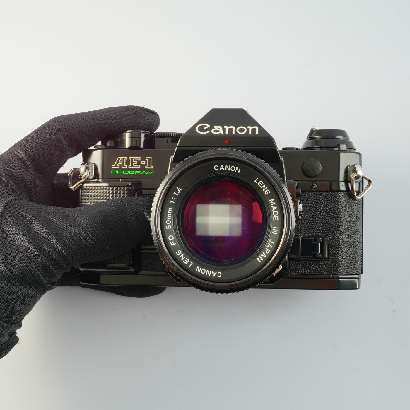 【Serviced】 Canon AE-1 Program Black + New FD 50mm F/1.4 MF フィルム一眼レフカメラ