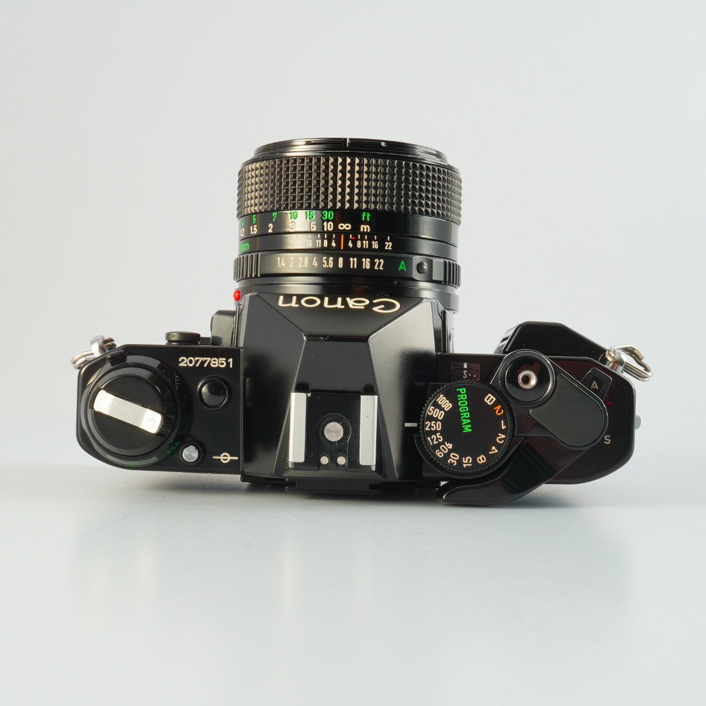 【Serviced】 Canon AE-1 Program Black + New FD 50mm F/1.4 MF フィルム一眼レフカメラ