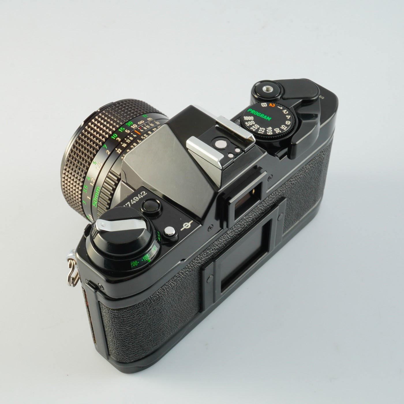 【Serviced】 Canon AE-1 Program Black + New FD 50mm F/1.4 MF フィルム一眼レフカメラ