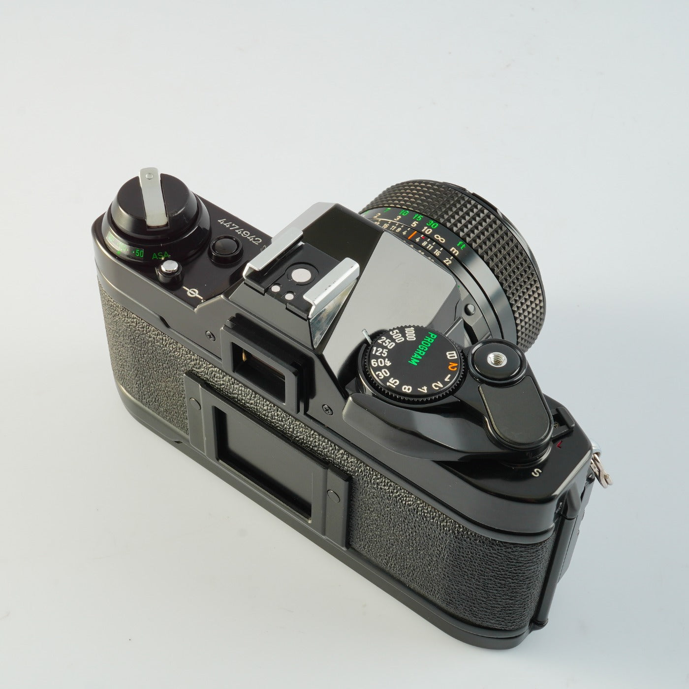 【Serviced】 Canon AE-1 Program Black + New FD 50mm F/1.4 MF フィルム一眼レフカメラ
