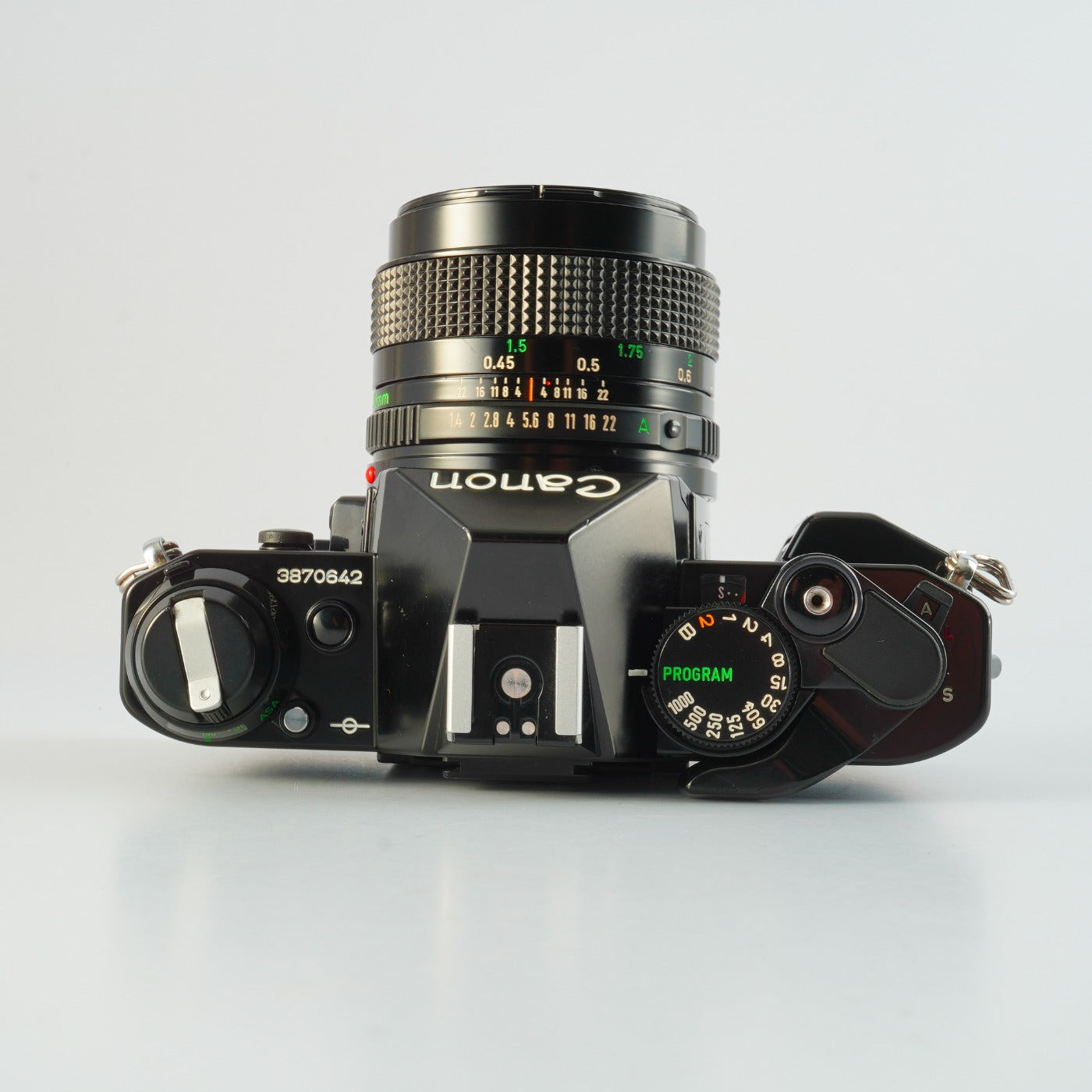 【Serviced】 Canon AE-1 Program Black + New FD 50mm F/1.4 MF フィルム一眼レフカメラ
