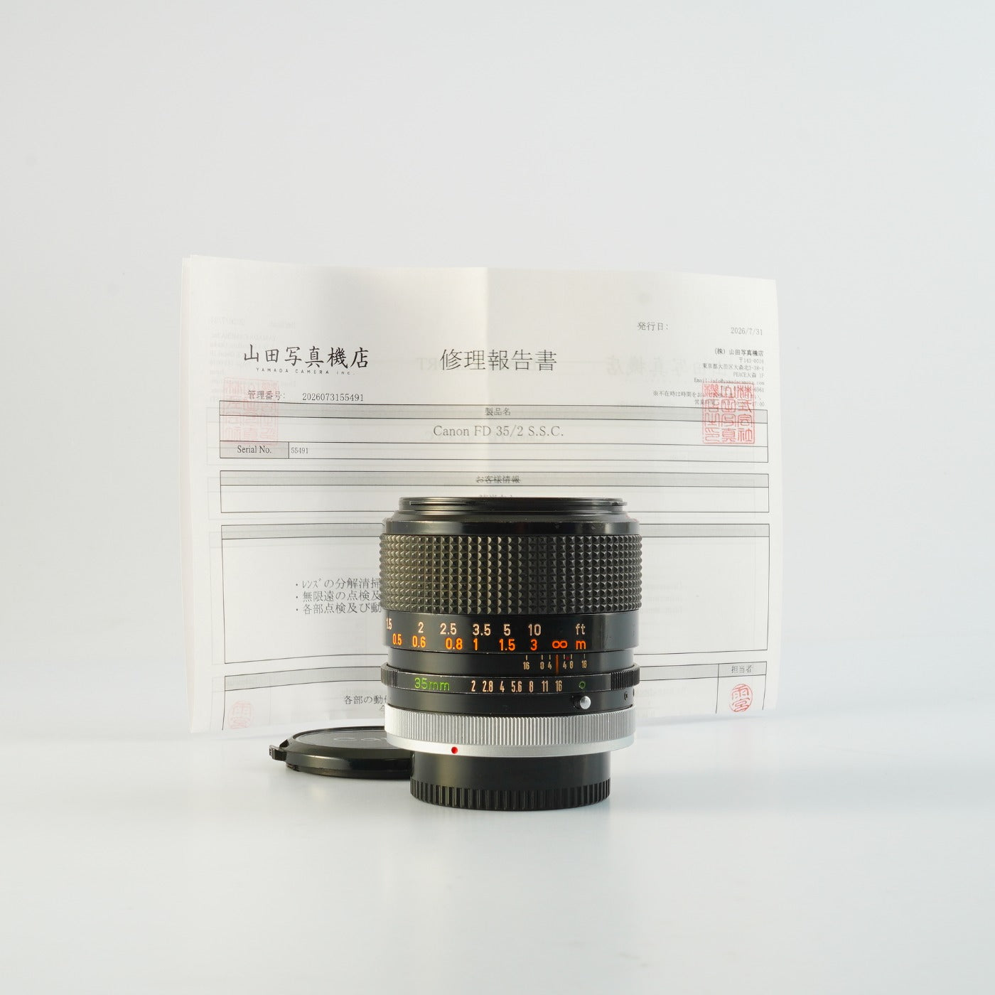 【Serviced】 Canon FD 35mm F/2 s.s.c. Concave "O" 単焦点レンズ