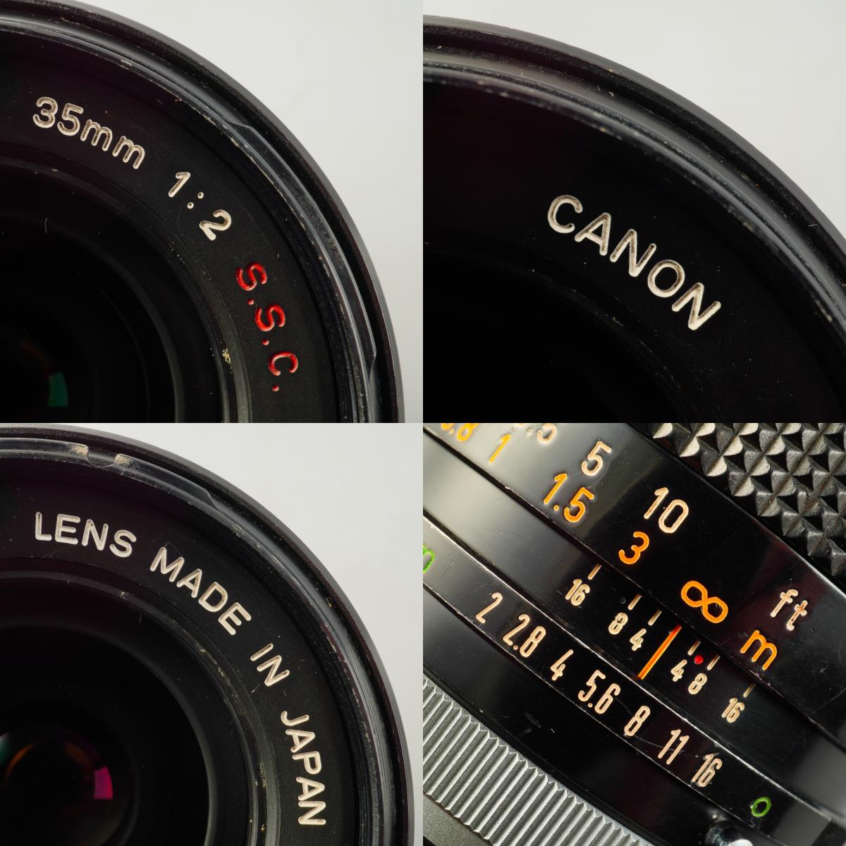 【Serviced】 Canon FD 35mm F/2 s.s.c. Concave "O" 単焦点レンズ