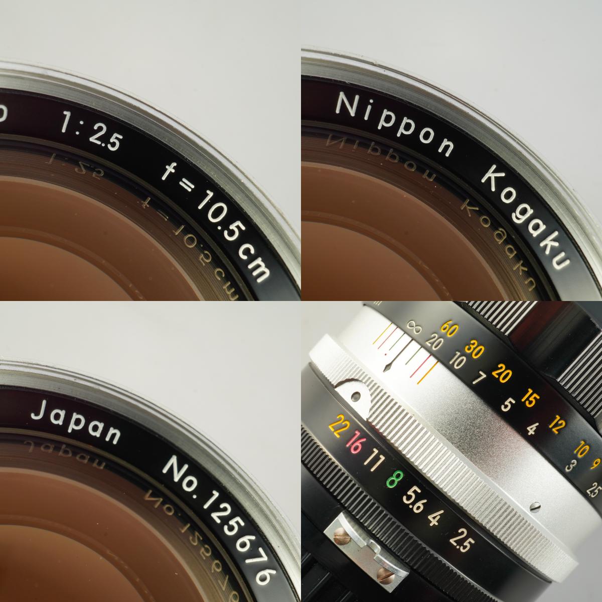 【Serviced】 Nikon 非Ai NIKKOR-P Auto 10.5cm 105mm F/2.5 PAT. PEND 単焦点レンズ